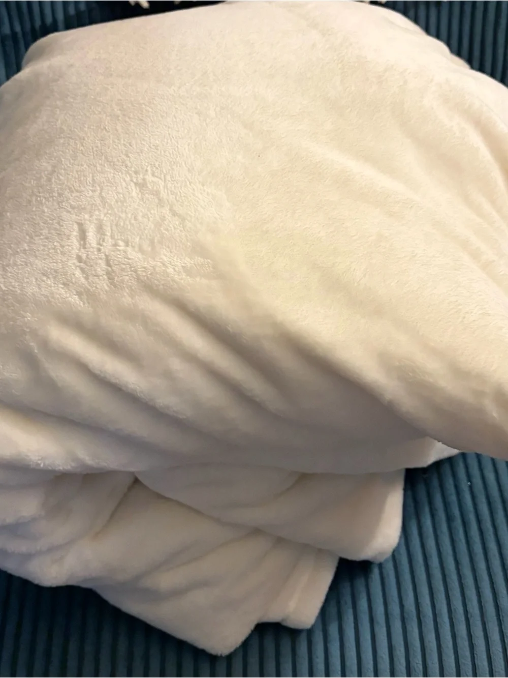 NWT Kate Spade Cream Plush Microfiber Queen Blanket, not in packaging, spotless